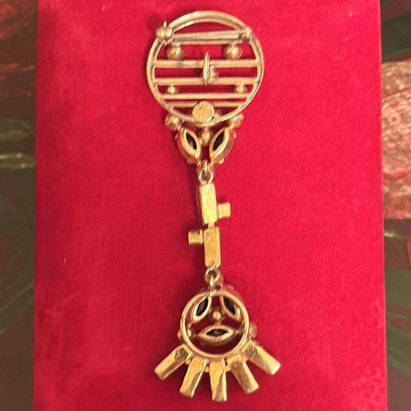 Marks & Spencer (signed M&S) 1/20 12k GF Convertible Brooch/Pendant - 3” x 7/8” - Picture 5 of 7